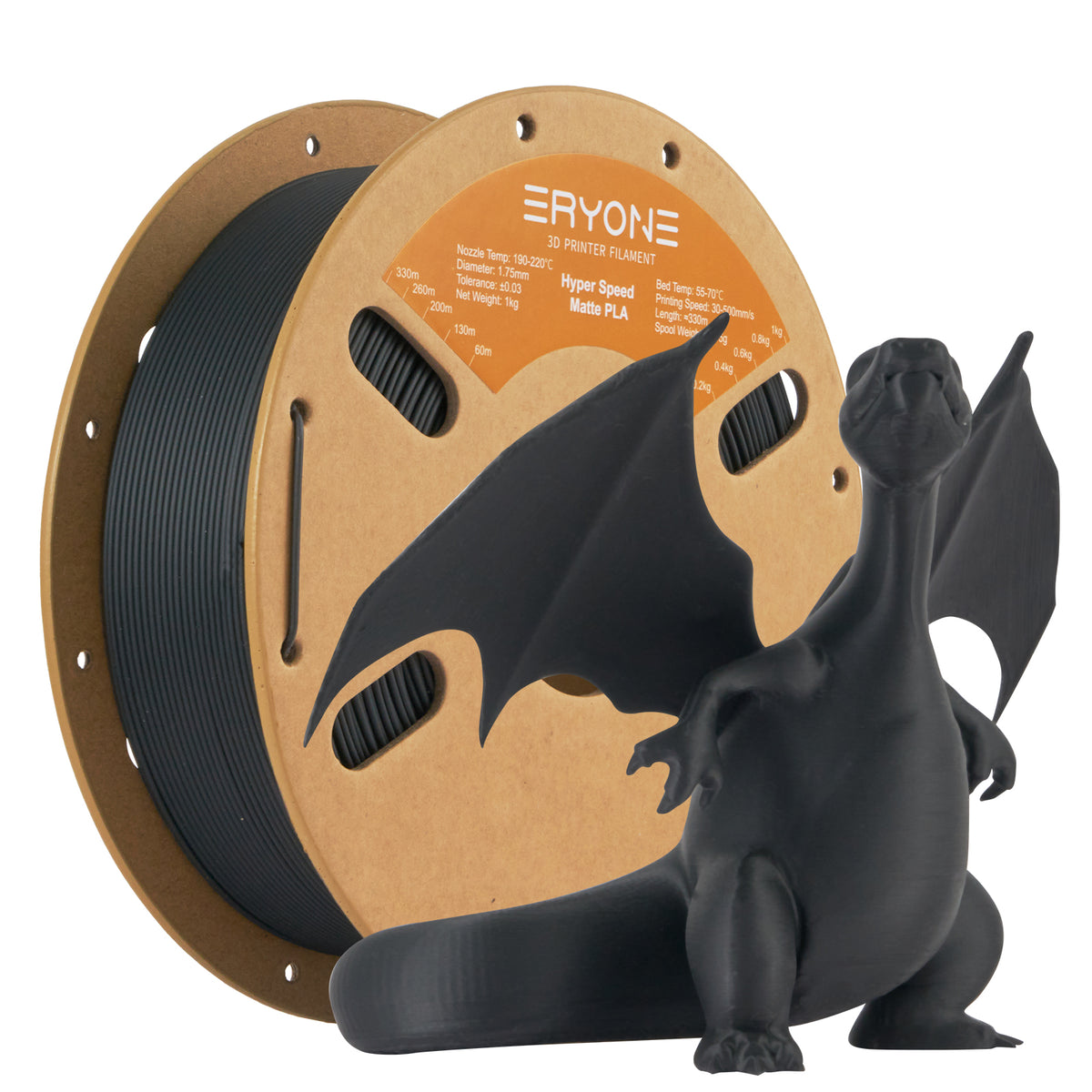 Bundle Sale- ERYONE Matte PLA 3D Filament 1kg +FREE SHIPPING(MOQ:5 rol