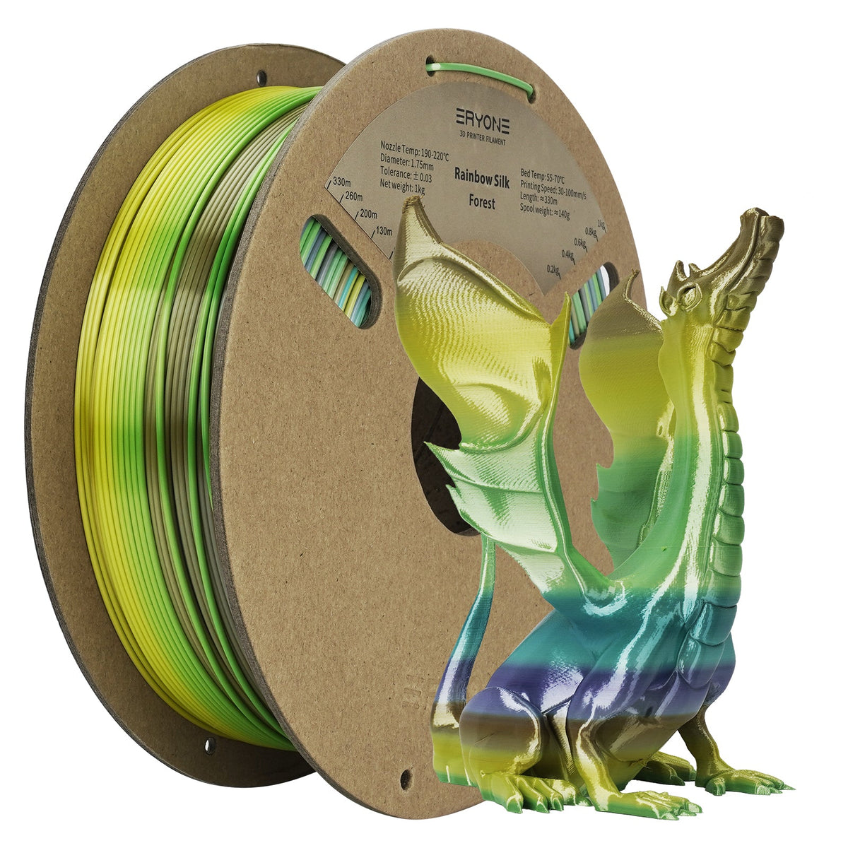 ERYONE Silk PLA Filament for 3D Printer 1.75mm Tolerance ±0.03mm
