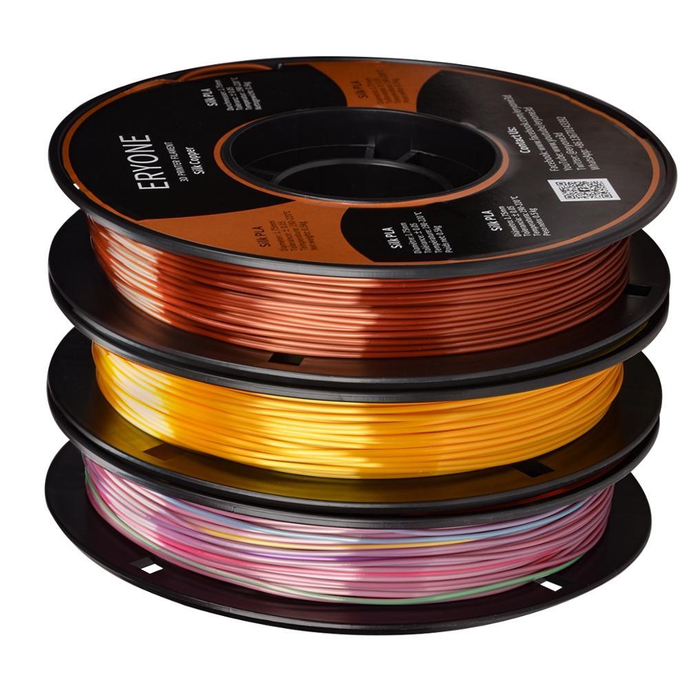 ERYONE 3 Spools 1.5kg Mini Silk Rainbow PLA Filament 1.75mm for FDM 3D Printer - eryone3d
