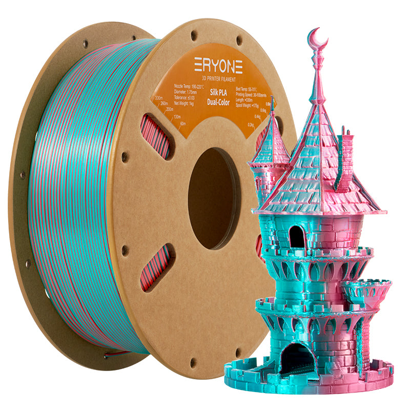 Dual Color Silk Series 3D Printer Filament 1.75mm 1 kg 2.2 lbs