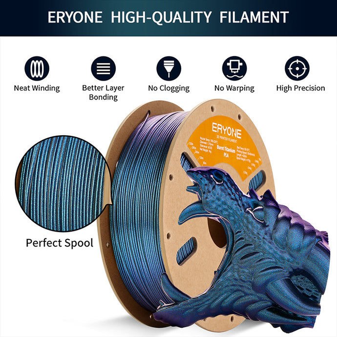 PLA Burnt Titanium 3D Printer Filament， 1.75mm(1kg) | Eryone – eryone3d