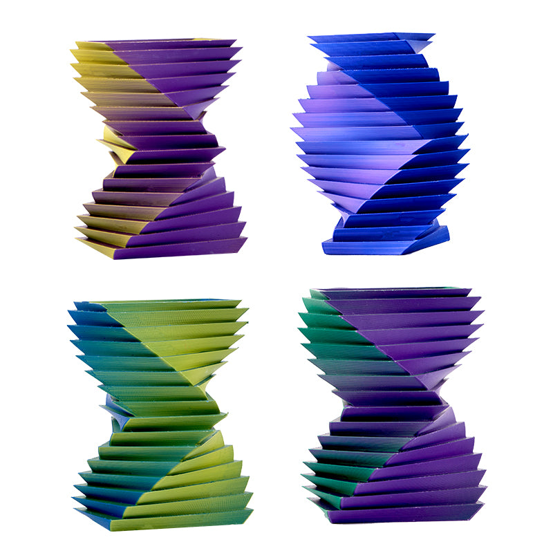 PLA Matte Dual-Color Filament，1.75mm±0.03mm（250g）,Total 4 Rolls
