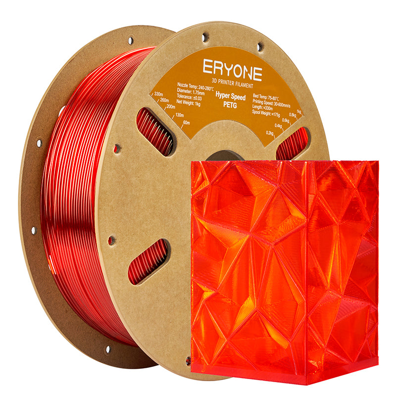 ERYONE PETG Filament, 1.75mm ±0.03mm Filament for 3D Printer, 1KG(2.2LBS)/ Spool