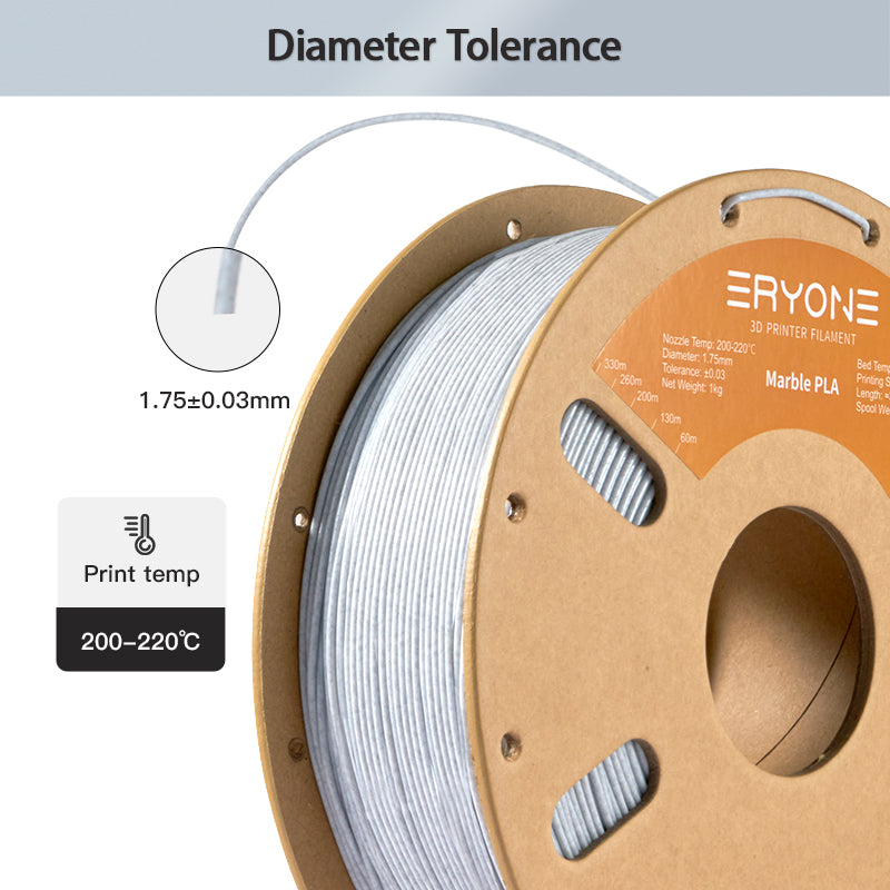 PLA Marble Filament - 1.75mm±0.03mm (1kg)
