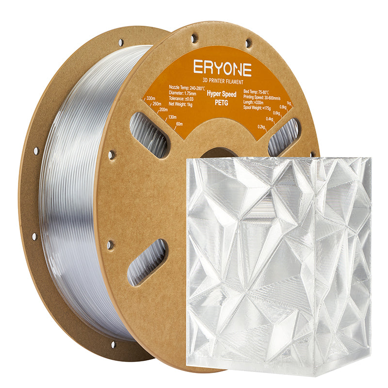 ERYONE PETG Filament, 1.75mm ±0.03mm Filament for 3D Printer, 1KG(2.2LBS)/ Spool