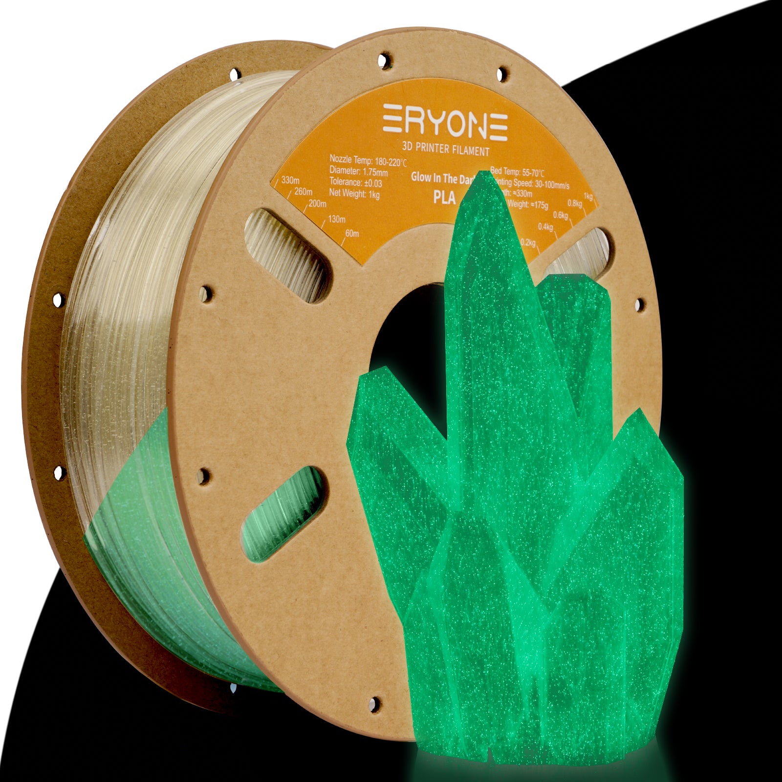 Luminious Filament PLA Luminous 3D Printer Filament, 1.75mm(1kg) | Eryone – eryone3d