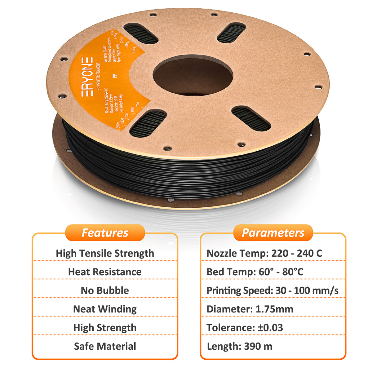 Powder Form Filament PP 3D Printer Filament, 1.75mm(900g) | Eryone – eryone3d