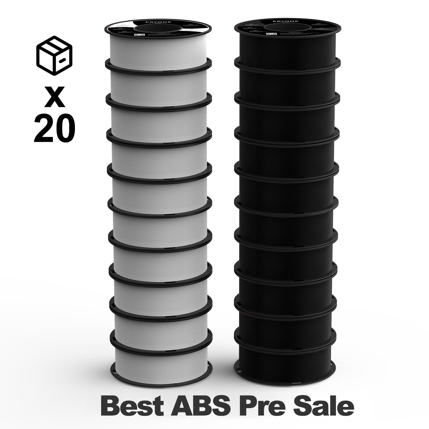 Pre-Sale- ERYONE ABS 3D Filament 1kg +FREE SHIPPING(MOQ:20 Rolls,Can Mix Color)