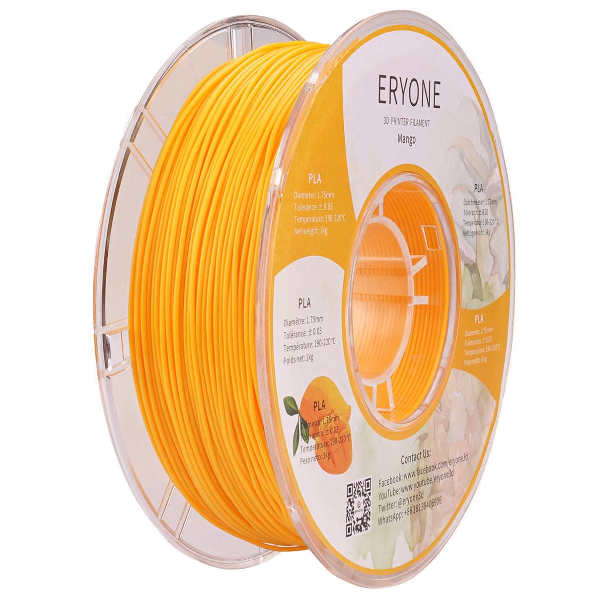 ERYONE 1kg (2.2LBS)/Spool 1.75mm Scented 3D Printer Filament, Dimensional Accuracy +/- 0.05 mm - eryone3d