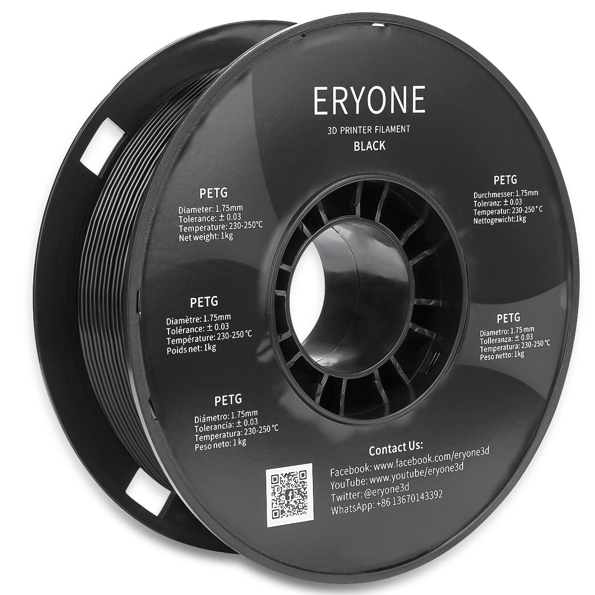 ERYONE Promotion ASA ABS PETG/PLA Carbon Fiber Filament 1kg 1.75mm ±0.03mm  For 3D Printer FDM Hight Quality Free Shipping