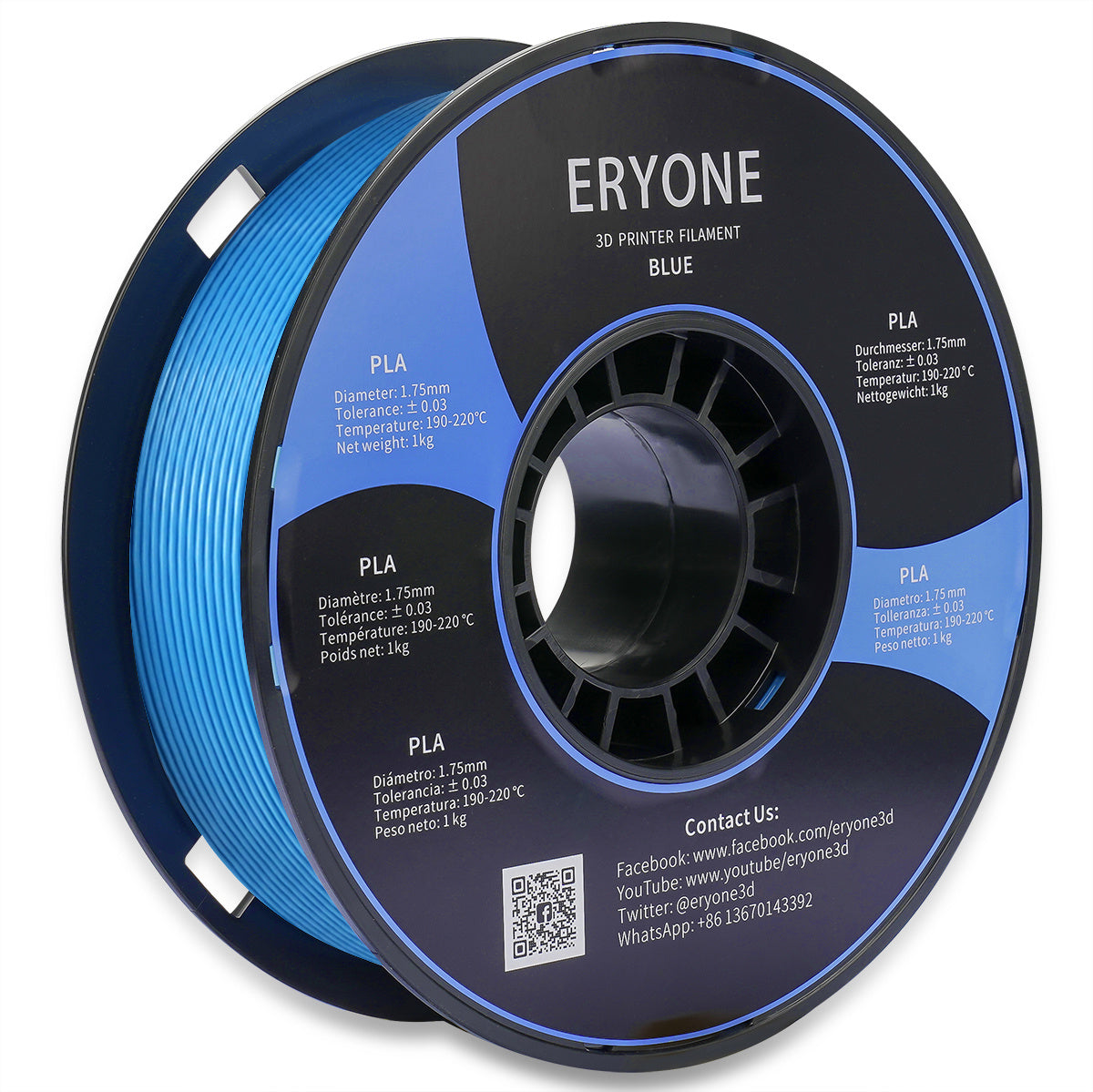 Eryone - Duo soie - Rouge + Blue - Filament PLA - 1Kg 1,75mm