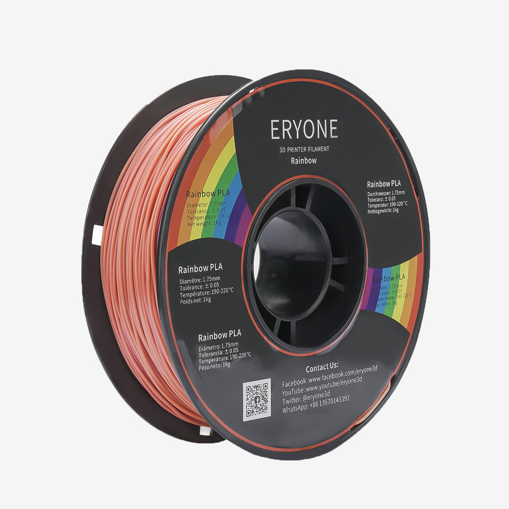 ERYONE 1.75mm 1kg/2.2lbs CLASSICAL RAINBOW PLA FILAMENT - eryone3d